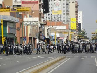 In view of the violent repression of the march of the workers of Aragua