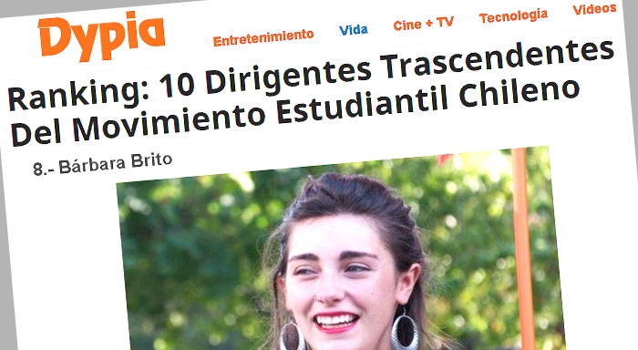 Chile: Bárbara Brito entre los principales dirigentes estudiantiles