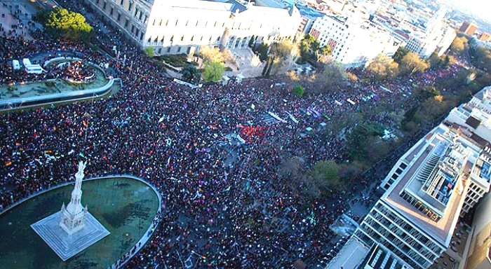 22M : « Ni un paso atrás ! » - Manifestation massive ã Madrid