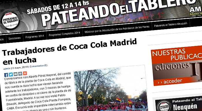 Trabajadores de Coca Cola Madrid en lucha