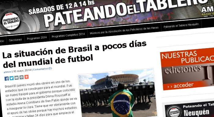 La situación de Brasil a pocos días del mundial de futbol