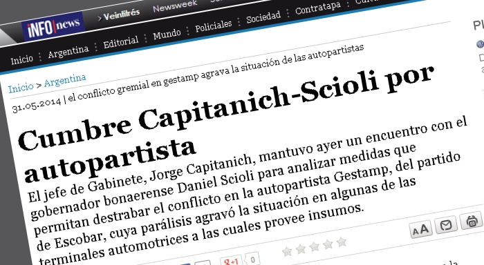 Cumbre Capitanich-Scioli por autopartista