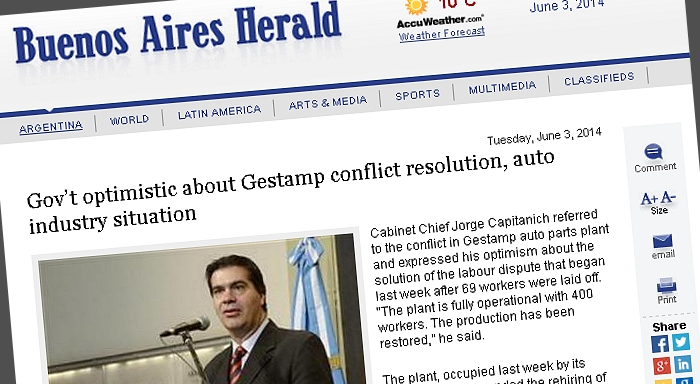 Gov’t optimistic about Gestamp conflict resolution, auto industry situation