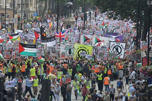 Marchas en solidaridad con el pueblo palestino