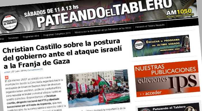 Christian Castillo sobre la postura del gobierno ante el ataque israelí a la Franja de Gaza