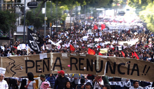 Históricas movilizaciones ponen en crisis al gobierno de Peña Nieto