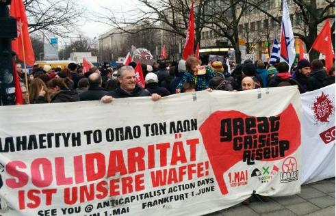 Manifestação em Berlim em solidariedade ã Grécia
