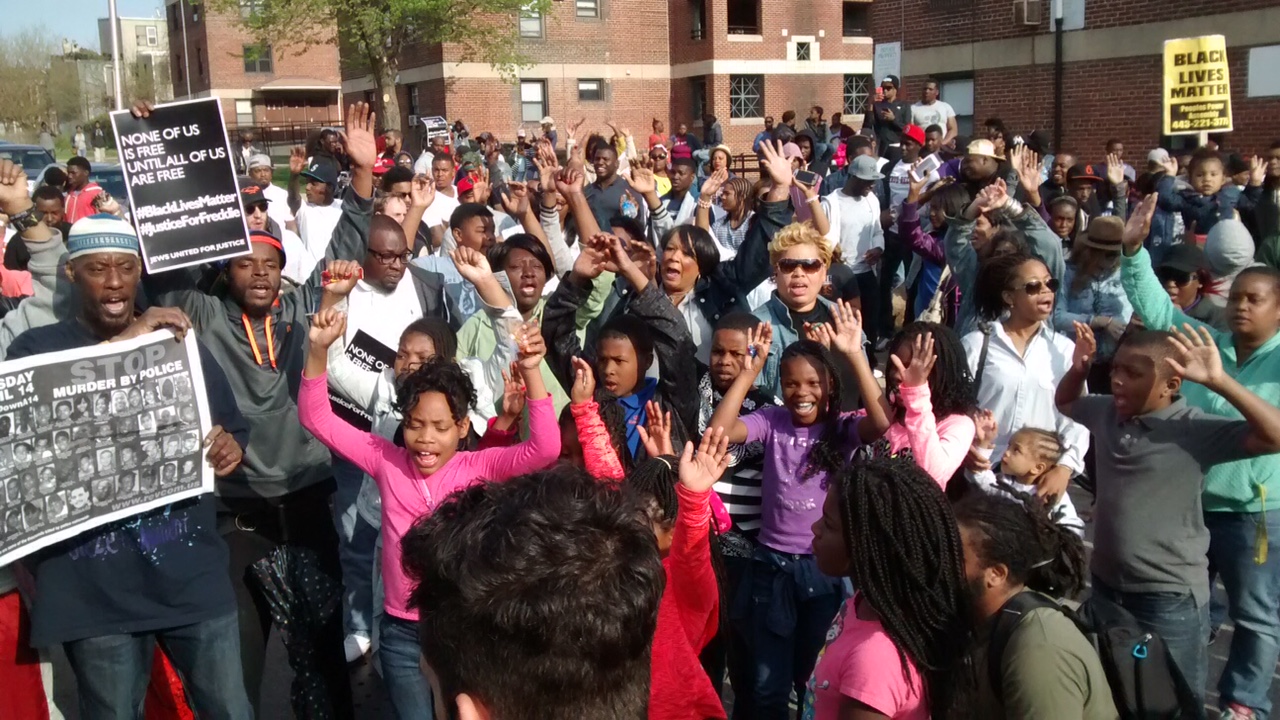 Outrage swells in Baltimore’s streets following death of Freddie Gray