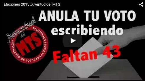 Juventud del MTS por la anulación del voto