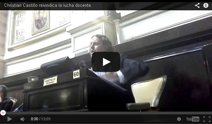 Legislatura bonaerense: Christian Castillo reivindica la lucha docente