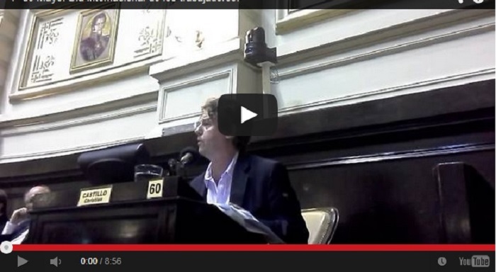 1M Argentina: Christian Castillo en la legislatura bonaerense homenajea a los mártires de Chicago
