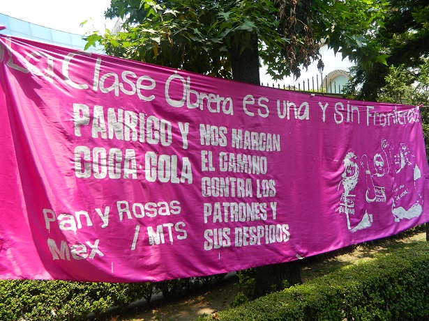 México: acto internacionalista en solidaridad con los trabajadores de Panrico de Barcelona 