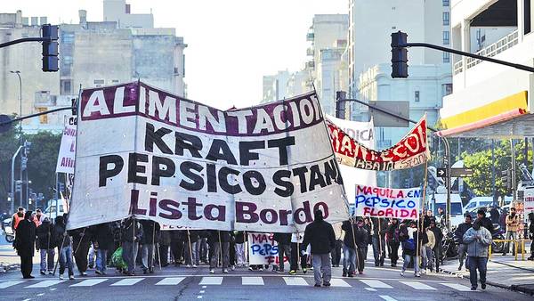 Protesta de los empleados de la ex Kraft