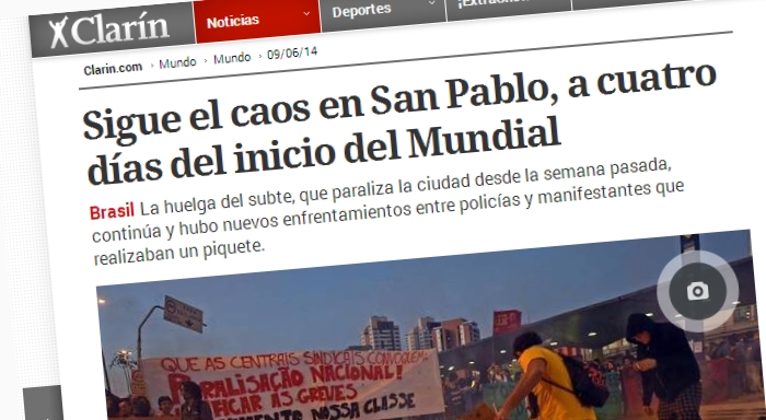 Sigue el caos en San Pablo, a cuatro días del inicio del Mundial