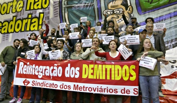 Brazil: The scandalous actions of the Alckmin government. Stop the firing of striking subway workers!