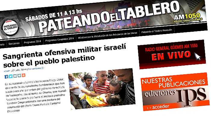 Argentina | Sangrienta ofensiva militar israelí sobre el pueblo palestino