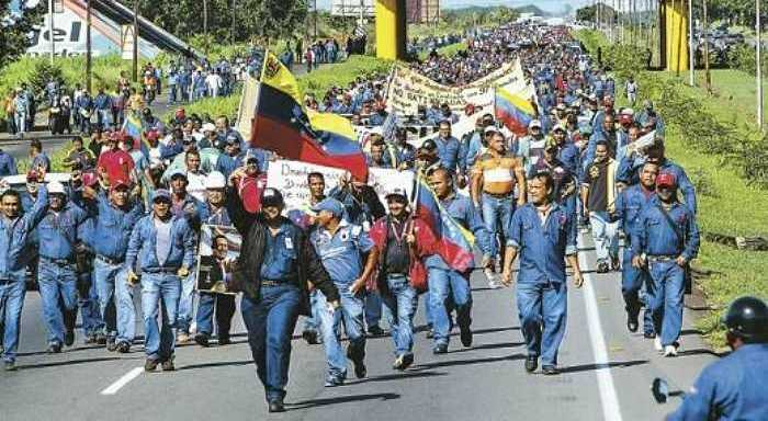 Venezuela: Importante marcha de trabajadores de Sidor
