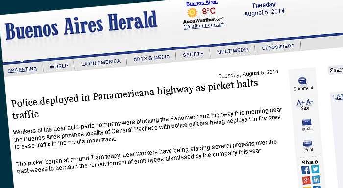 Police deployed in Panamericana highway as picket halts traffic