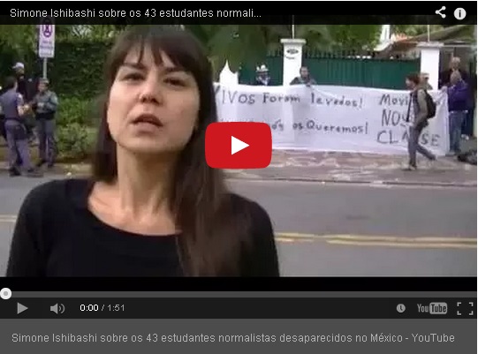 Ato no Consulado do México em solidariedade aos 43 estudantes normalistas desaparecidos