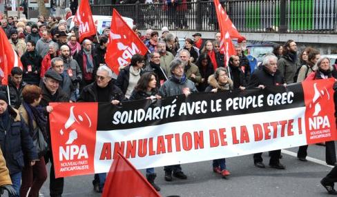 Solidaridad con Grecia en Francia, por la anulación de la deuda